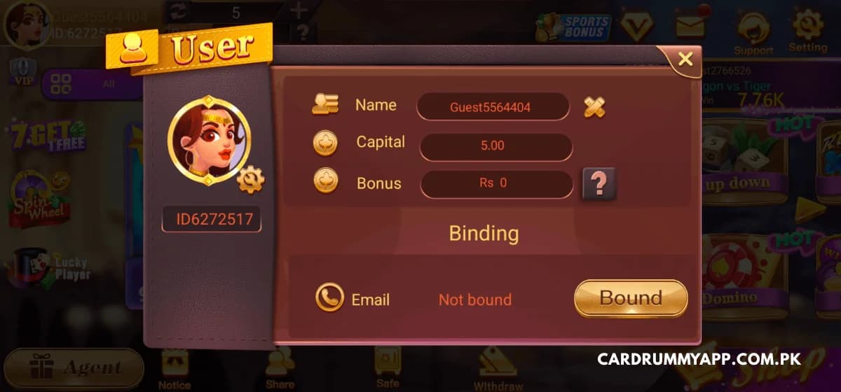 Card Rummy Bind Email